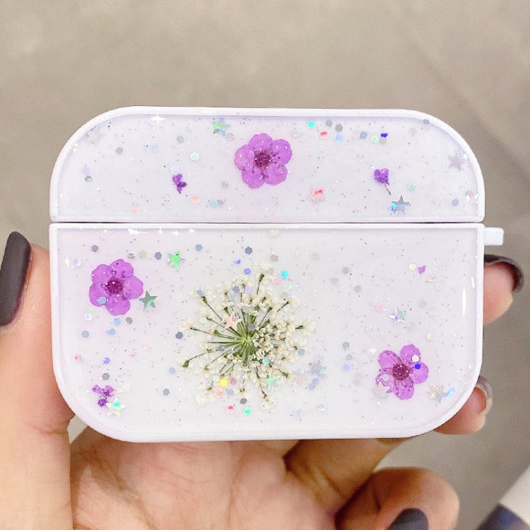 For AirPods Pro Gypsophila Flowers Pattern Wireless Earphone Protective Case, For AirPods Pro