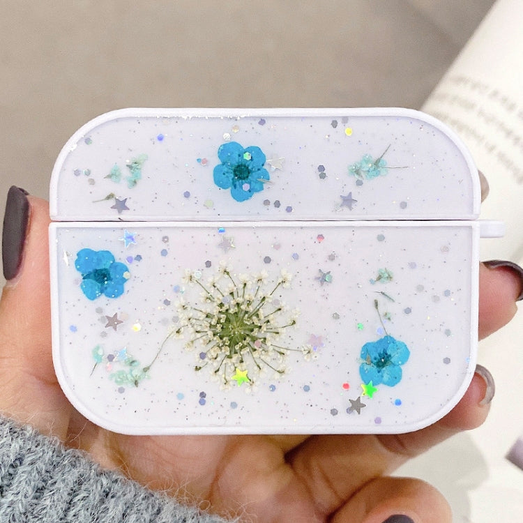 For AirPods Pro Gypsophila Flowers Pattern Wireless Earphone Protective Case, For AirPods Pro