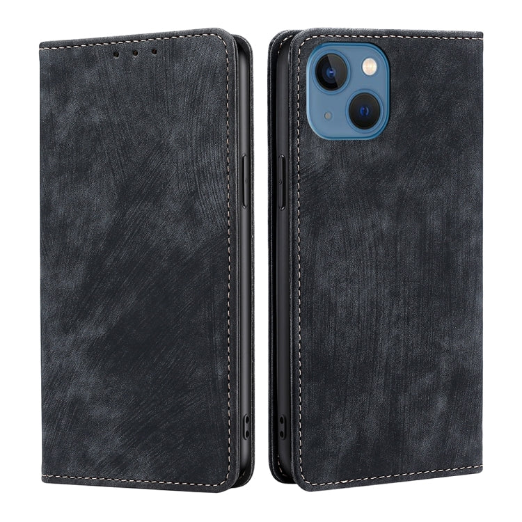 RFID Anti-theft Brush Magnetic Leather Phone Case