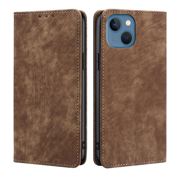 RFID Anti-theft Brush Magnetic Leather Phone Case