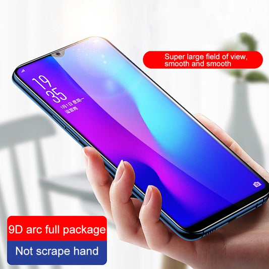 9D curved edge tempered glass film with full glue adhesive application