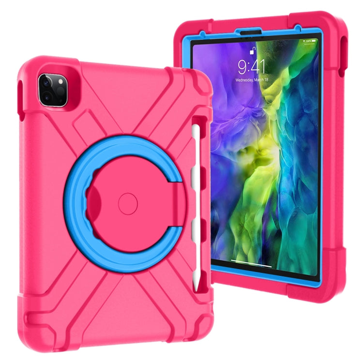 PC + Silicone Shockproof Combination Case with 360 Degree Rotating Holder & Handle