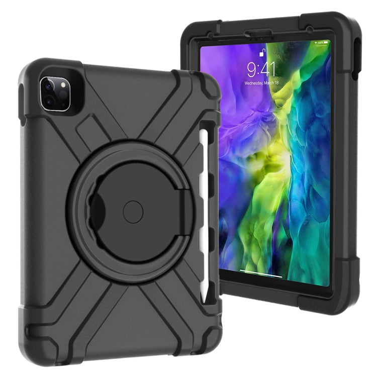 PC + Silicone Shockproof Combination Case with 360 Degree Rotating Holder & Handle