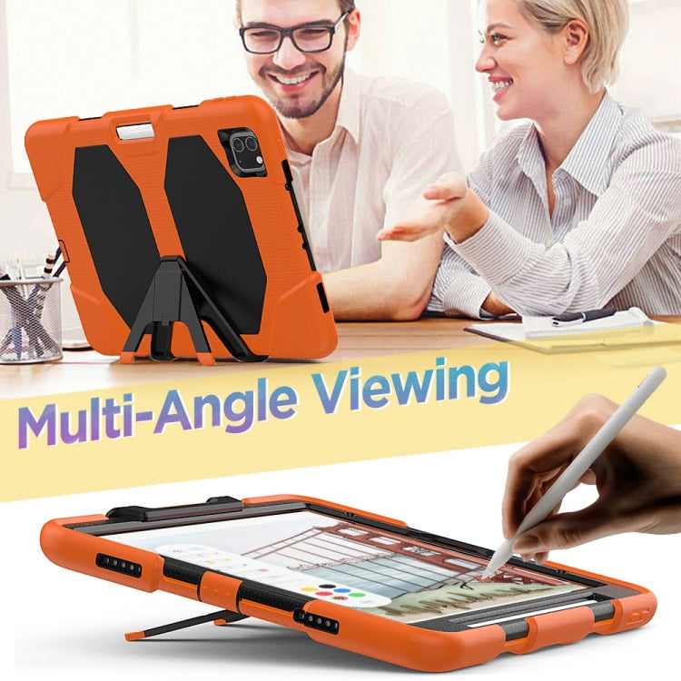 For iPad Pro 11 inch (2020) Shockproof Colorful Silicon + PC Protective Case with Holder & Shoulder Strap & Hand Strap & Pen Slot, For iPad Pro 11 inch (2020)