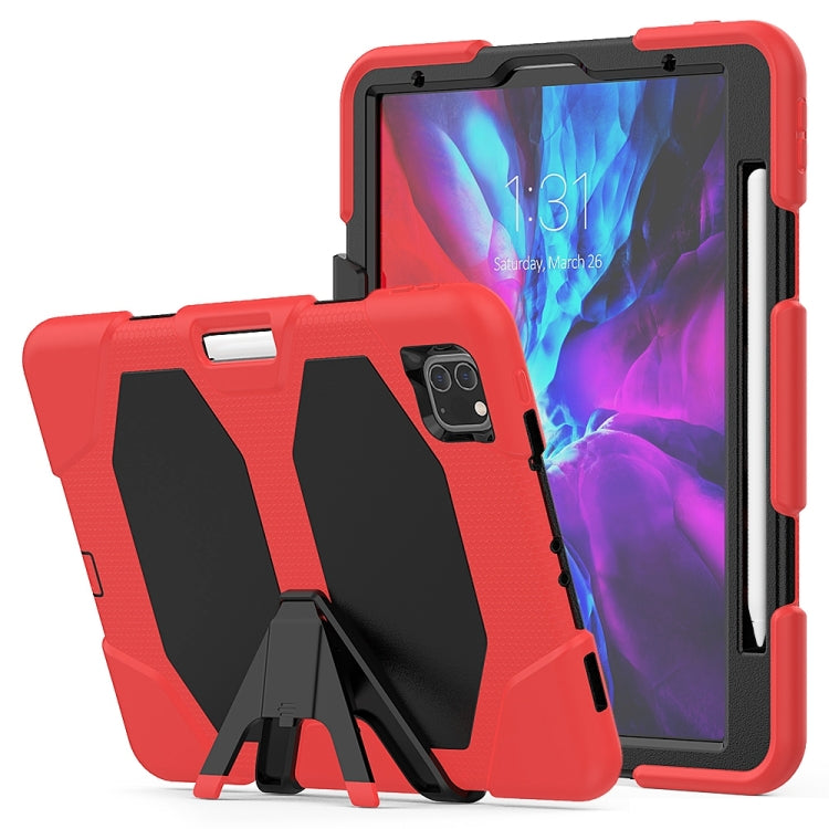 For iPad Pro 11 inch (2020) Shockproof Colorful Silicon + PC Protective Case with Holder & Shoulder Strap & Hand Strap & Pen Slot, For iPad Pro 11 inch (2020)