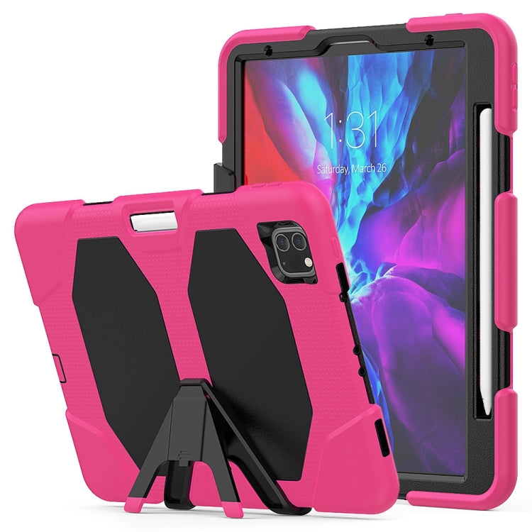 For iPad Pro 11 inch (2020) Shockproof Colorful Silicon + PC Protective Case with Holder & Shoulder Strap & Hand Strap & Pen Slot, For iPad Pro 11 inch (2020)