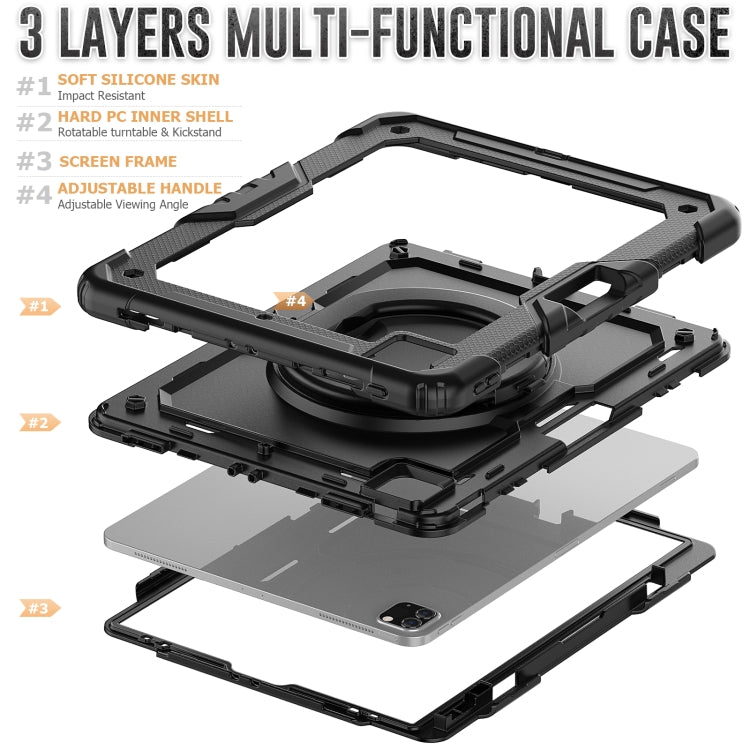 Étui en silicone et PC pour tablette iPad Pro 12.9 2021