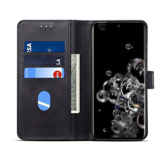 Premium leather wallet case with card slots open display Samsung A10s