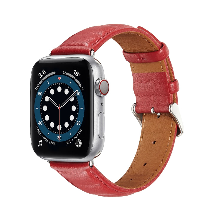Genuine Leather Watch Band For Apple Watch Series, 7 45mm / 6&SE&5&4 44mm / 3&2&1 42mm, 7 41mm / 6&SE&5&4 40mm / 3&2&1 38mm