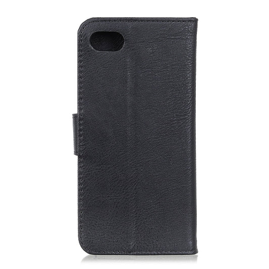 Brown PU TPU hybrid phone case open design showing card slots and stand feature