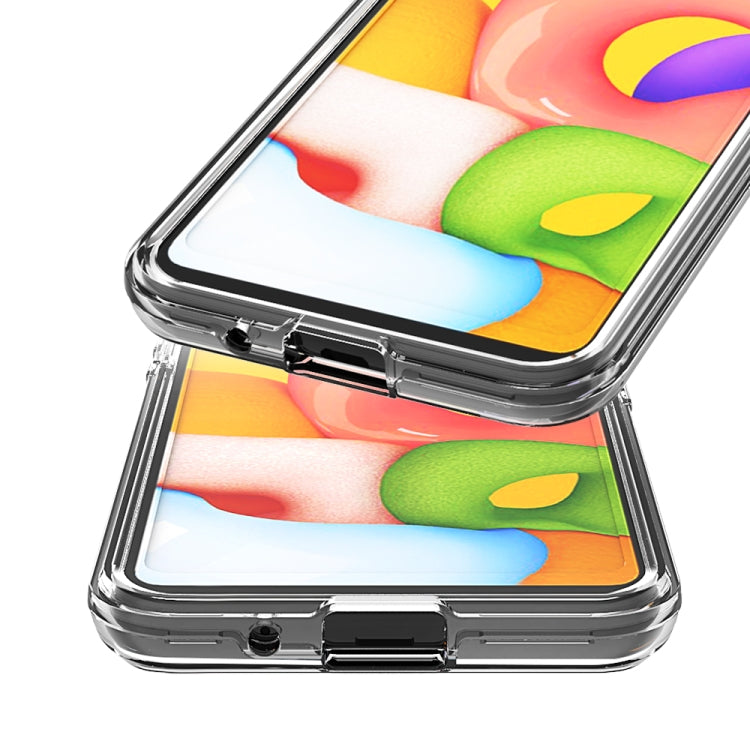 2 In 1 PC + TPU Card Pattern Transparent Protective Case, For Galaxy A01, For Galaxy A21