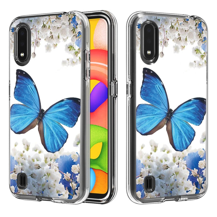 2 In 1 PC + TPU Card Pattern Transparent Protective Case, For Galaxy A01, For Galaxy A21