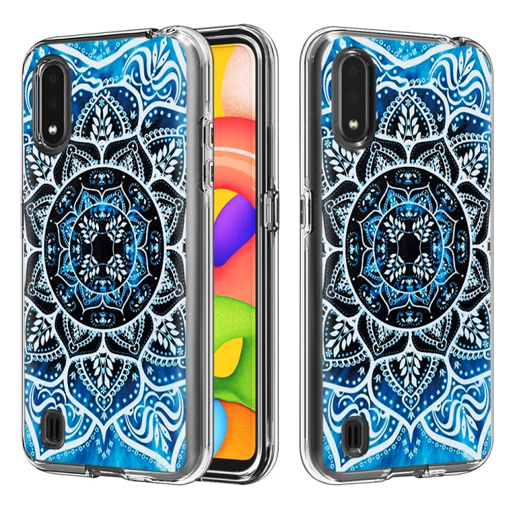 2 In 1 PC + TPU Card Pattern Transparent Protective Case, For Galaxy A01, For Galaxy A21