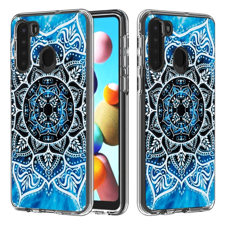 2 In 1 PC + TPU Card Pattern Transparent Protective Case, For Galaxy A01, For Galaxy A21