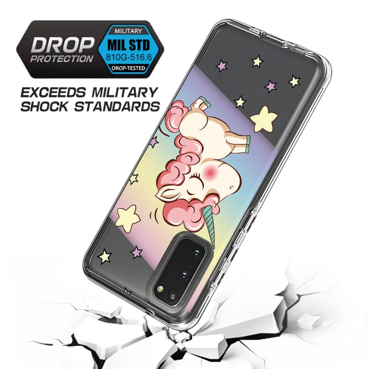 2 In 1 PC + TPU Card Pattern Transparent Protective Case, For Galaxy S20, For Galaxy S20+