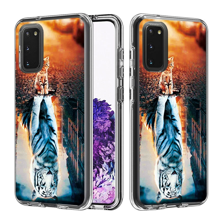 2 In 1 PC + TPU Card Pattern Transparent Protective Case, For Galaxy S20, For Galaxy S20+