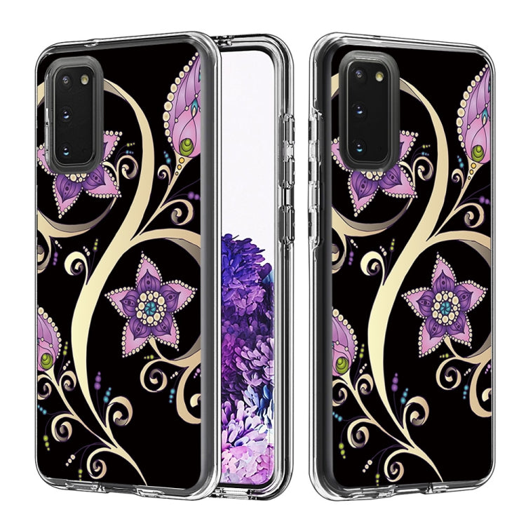 2 In 1 PC + TPU Card Pattern Transparent Protective Case, For Galaxy S20, For Galaxy S20+