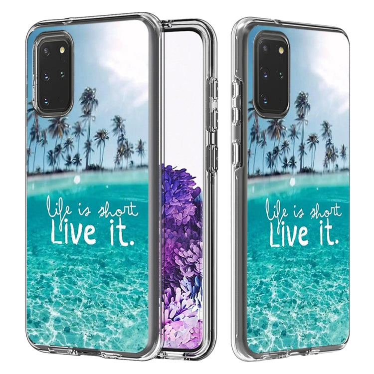 2 In 1 PC + TPU Card Pattern Transparent Protective Case, For Galaxy S20, For Galaxy S20+