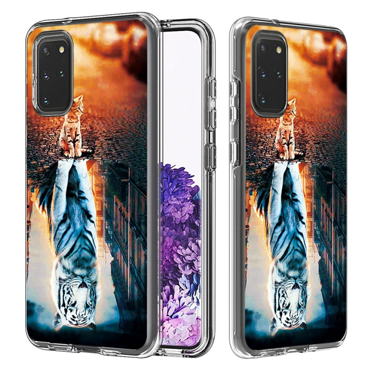 2 In 1 PC + TPU Card Pattern Transparent Protective Case, For Galaxy S20, For Galaxy S20+