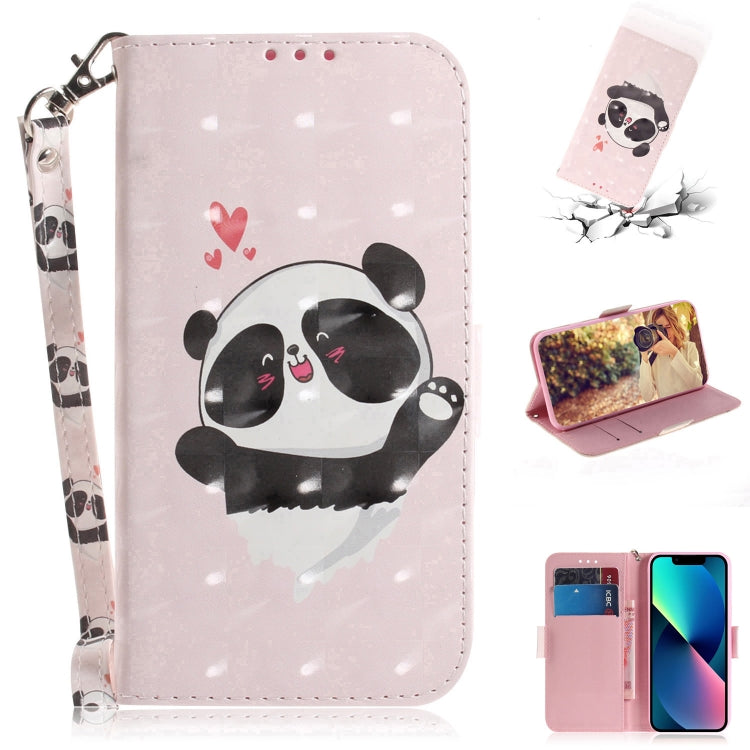 3D Colored Horizontal Flip Leather Phone Case, For iPhone 14, For iPhone 14 Plus