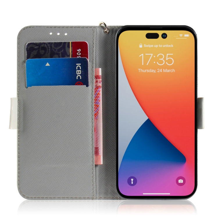 3D Colored Horizontal Flip Leather Phone Case, For iPhone 14 Pro, For iPhone 14 Pro Max