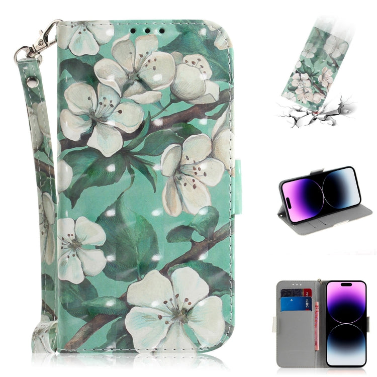 3D Colored Horizontal Flip Leather Phone Case, For iPhone 14 Pro, For iPhone 14 Pro Max