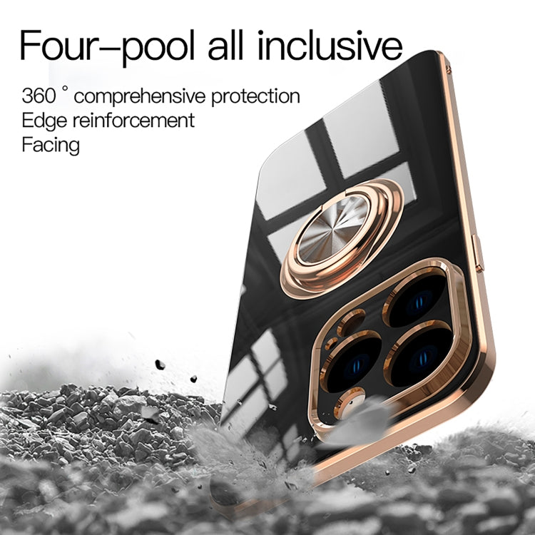 6D Electroplating Ring Phone Case, For iPhone 14 Pro Max