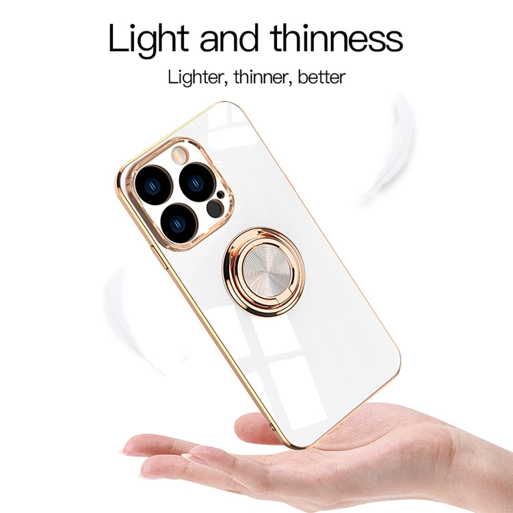 6D Electroplating Ring Phone Case, For iPhone 14 Pro Max