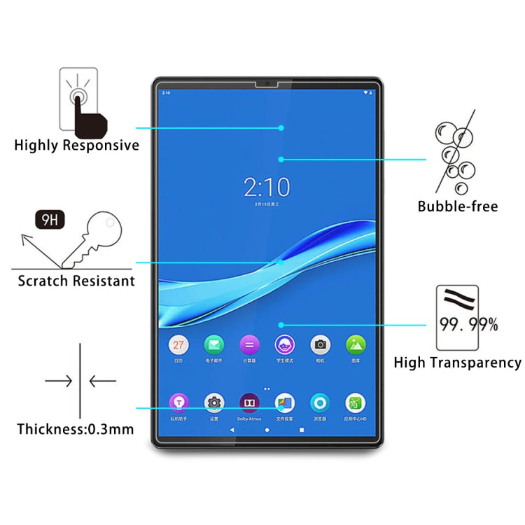 Lot de 25 films en verre trempé antidéflagrants 9H (0,3 mm) pour Lenovo M10 Plus X606, Galaxy Tab A 8.4 (2020) T307 et Headwolf Fpad5 Pro