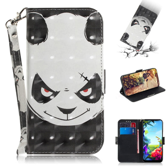 3D formula pattern magnetic leather flip case for LG K40S with card slot and lanyard