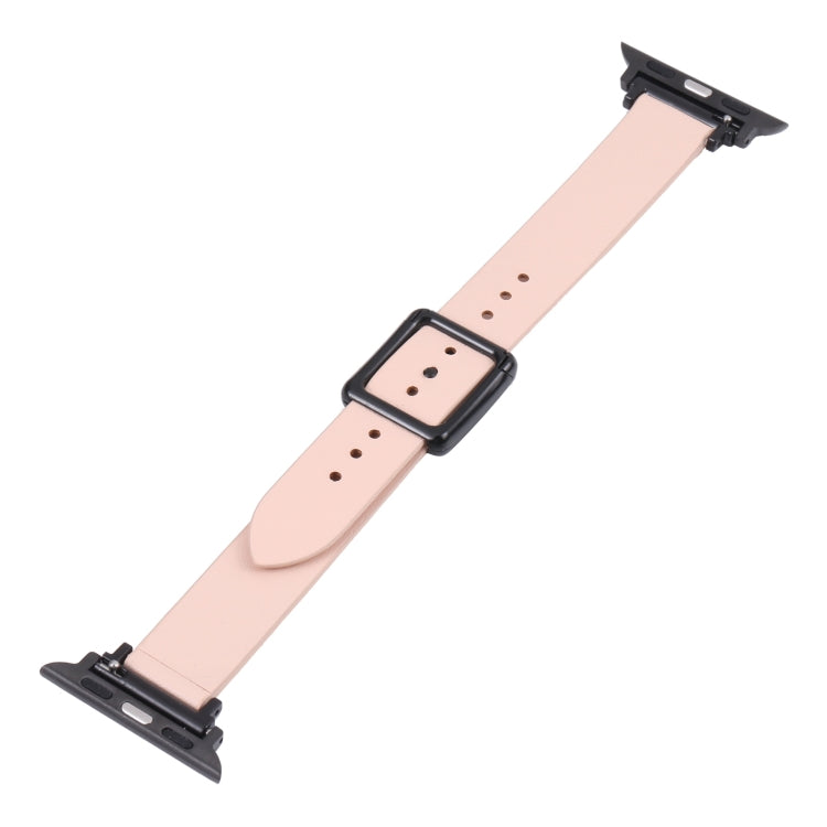 Magnetic Black Square Buckle Watch Band For Apple Watch Series, 7 45mm / 6&SE&5&4 44mm / 3&2&1 42mm, 7 41mm / 6&SE&5&4 40mm / 3&2&1 38mm