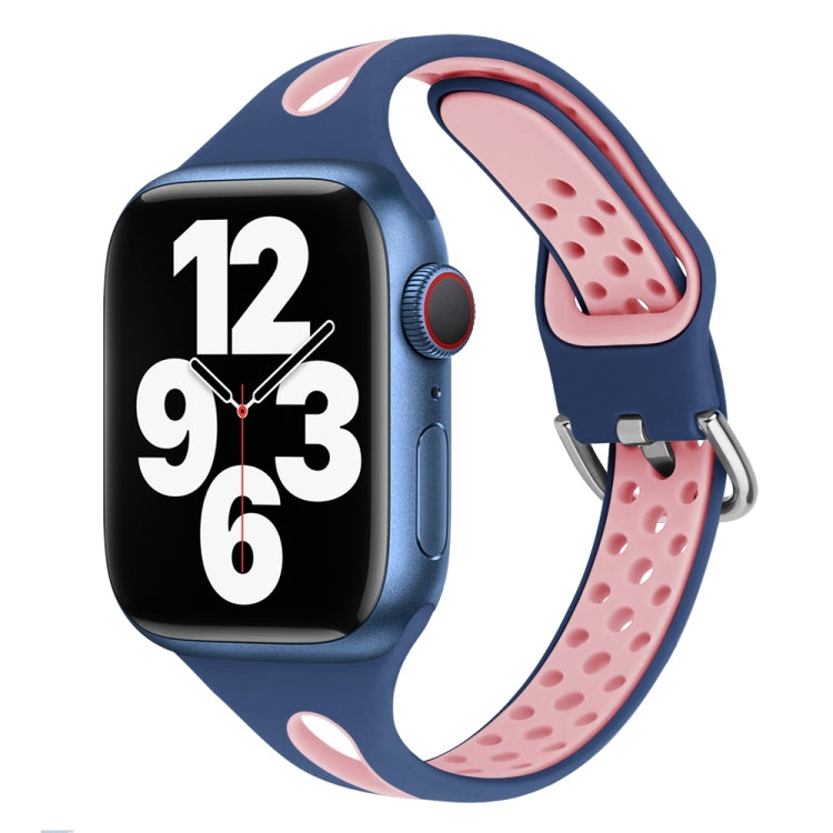Water Drop Silicone Watch Band For Apple Watch Series, 7 45mm / 6&SE&5&4 44mm / 3&2&1 42mm, 7 41mm / 6&SE&5&4 40mm / 3&2&1 38mm