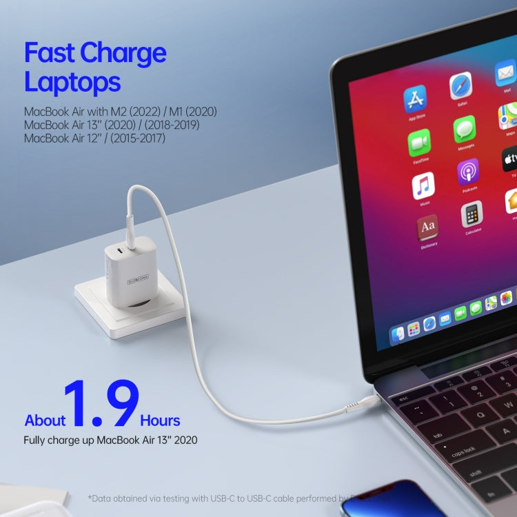 DUZZONA T4 PD 35W Dual Type-C Ports Travel Charger, T4 EU Plug