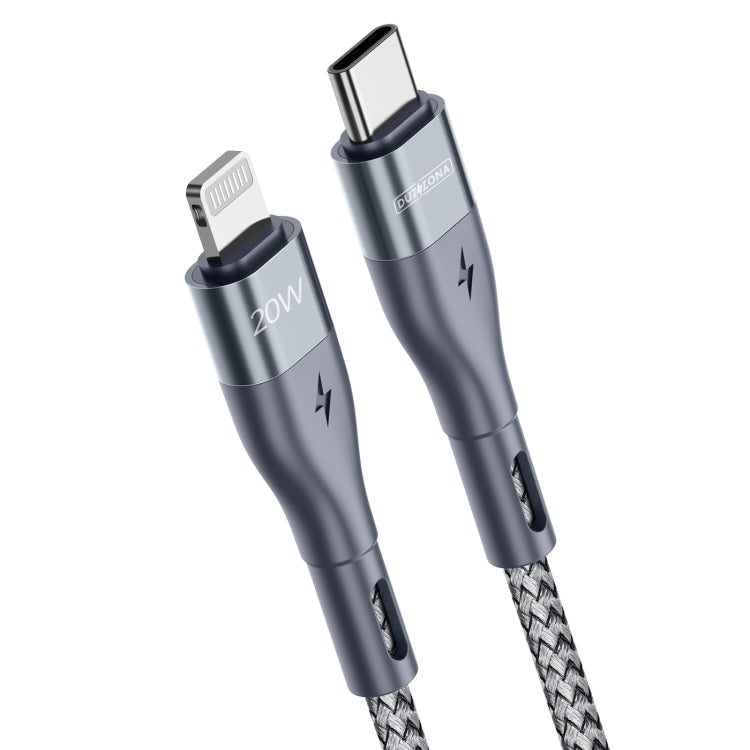 Câble de données de charge rapide DUZZONA A1 PD 20 W Type-C vers 8 broches, longueur : 1 m, 1 m Type-C vers 8 broches