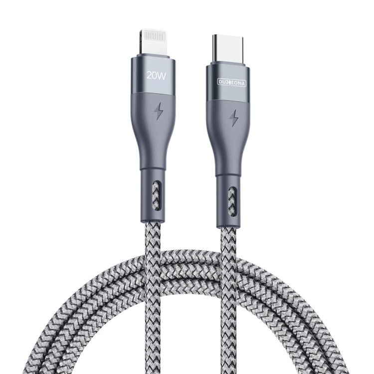 Câble de données de charge rapide DUZZONA A1 PD 20 W Type-C vers 8 broches, longueur : 1 m, 1 m Type-C vers 8 broches
