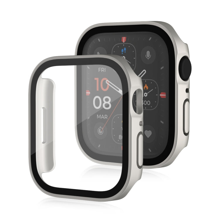 Life Waterproof Frosted 2 in 1 PC Frame + Tempered Glass Protective Case, For Apple Watch Series 9 / 8 / 7 45mm, For Apple Watch Series 9 / 8 / 7 41mm