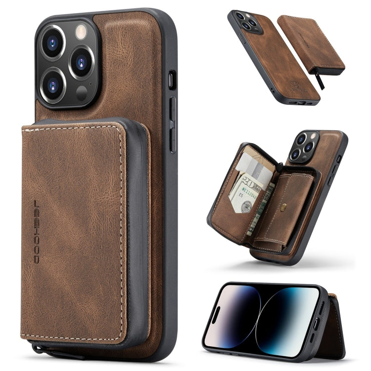 JEEHOOD Magnetic Zipper Wallet Leather Phone Case
