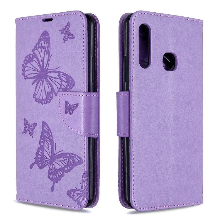 Two Butterflies Embossing Pattern Horizontal Flip Leather Case with Holder & Card Slot & Wallet & Lanyard, For Nokia 2.3, For Galaxy A41, For Galaxy A70e