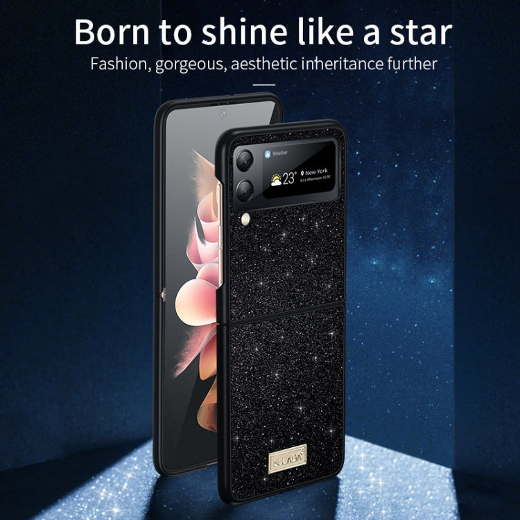 SULADA Shockproof TPU + Handmade Leather Phone Case, For Samsung Galaxy Z Flip4, For Samsung Galaxy Z Flip5