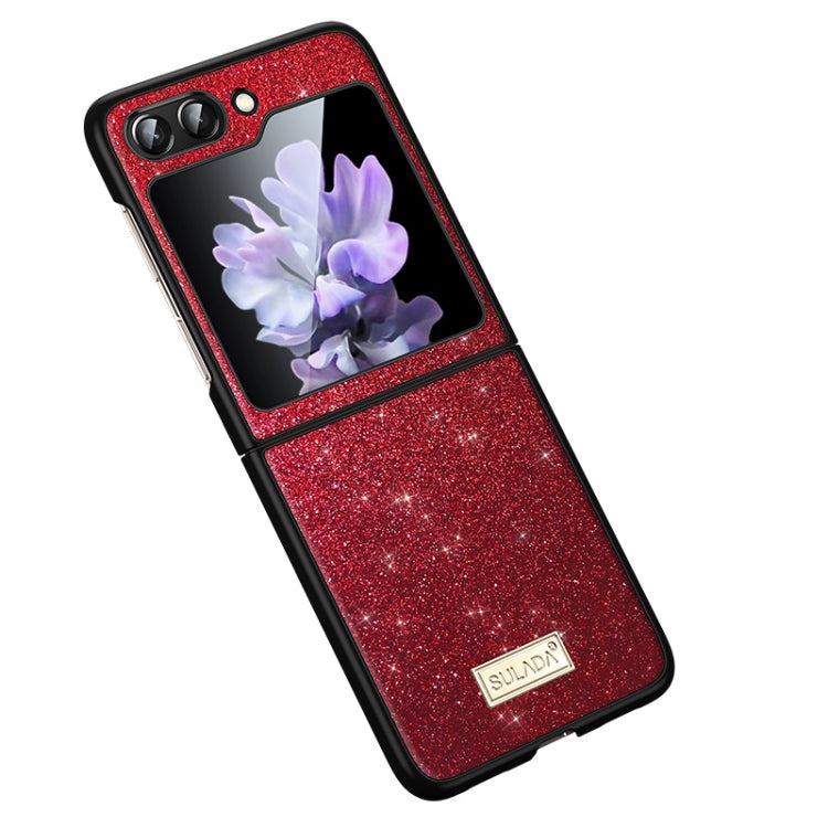 SULADA Shockproof TPU + Handmade Leather Phone Case, For Samsung Galaxy Z Flip4, For Samsung Galaxy Z Flip5