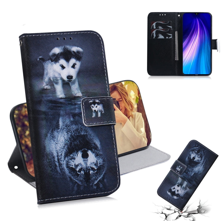 Combined Pattern Magnetic Attraction Horizontal Flip Leather Case, Support Holder & Card Slot & Wallet, For LG K40S, For Xiaomi Redmi Note 8T