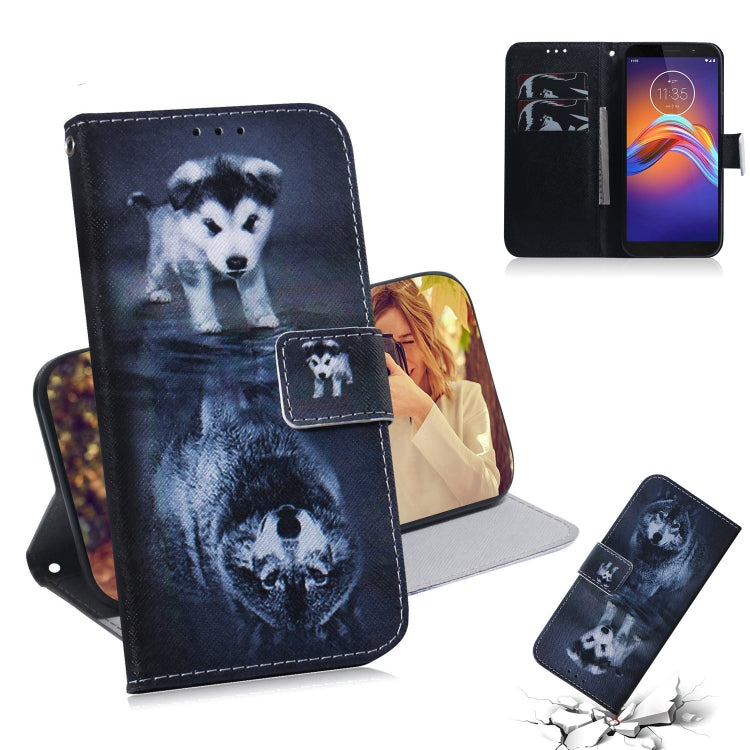 Combined Pattern Magnetic Attraction Horizontal Flip Leather Case, Support Holder & Card Slot & Wallet, For Motorola Moto E6 Play, For Motorola Moto G8 Plus