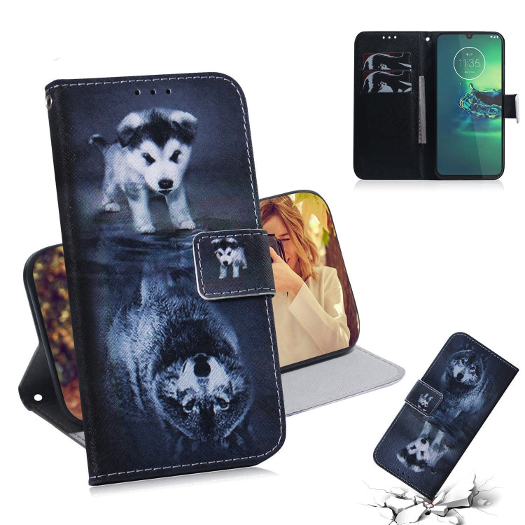 Combined Pattern Magnetic Attraction Horizontal Flip Leather Case, Support Holder & Card Slot & Wallet, For Motorola Moto E6 Play, For Motorola Moto G8 Plus