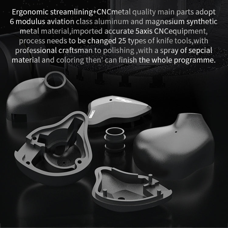 CVJ-CSN In-Ear Dual Magnetic Circuit Dynamic HIFI Wired Earphone, With Mic, Without Mic