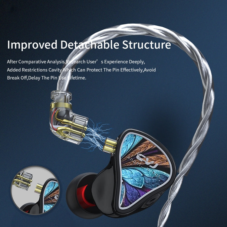 CVJ Angel Wings Hybrid Technology HiFi Music Wired Earphone, No Mic, With Mic