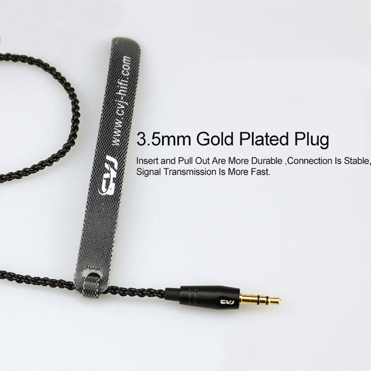 CVJ-V1 1.25m Oxygen-free Copper Silver Plated Upgrade Cable, For 0.75mm Earphones, With Mic, For 0.75mm Earphones, Without Mic, For 0.78mm Earphones, Without Mic, For MMCX Earphones, With Mic, For MMCX Earphones, Without Mic