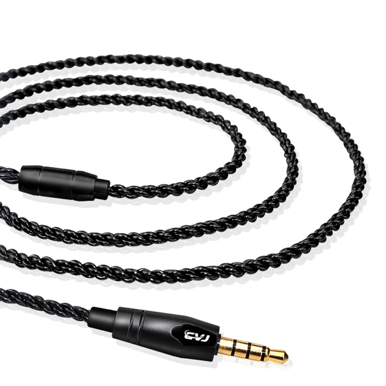 CVJ-V1 1.25m Oxygen-free Copper Silver Plated Upgrade Cable, For 0.75mm Earphones, With Mic, For 0.75mm Earphones, Without Mic, For 0.78mm Earphones, Without Mic, For MMCX Earphones, With Mic, For MMCX Earphones, Without Mic