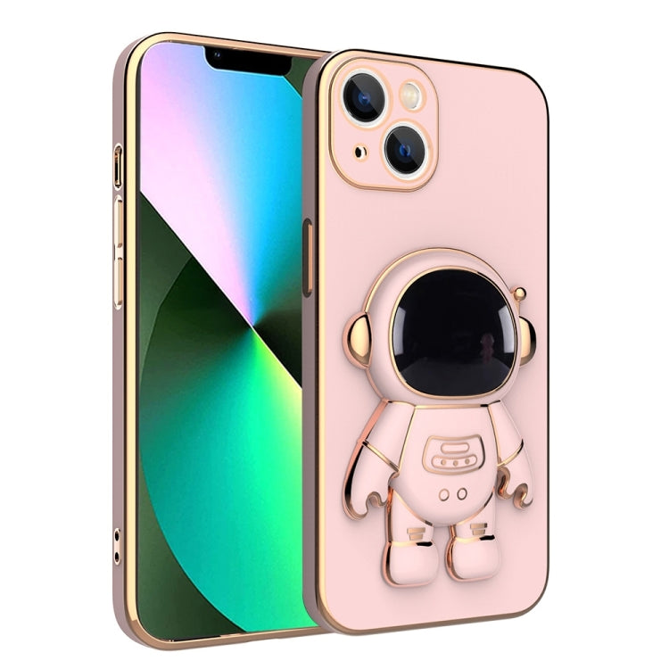 Plating Astronaut Holder Phone Case, For iPhone 14, For iPhone 14 Plus, For iPhone 14 Pro, For iPhone 14 Pro Max
