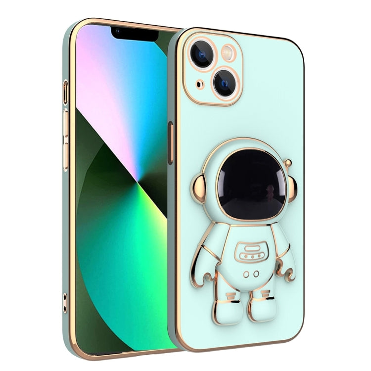 Plating Astronaut Holder Phone Case, For iPhone 14, For iPhone 14 Plus, For iPhone 14 Pro, For iPhone 14 Pro Max