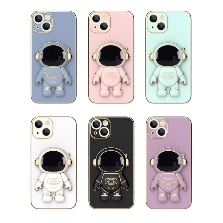 Plating Astronaut Holder Phone Case, For iPhone 14, For iPhone 14 Plus, For iPhone 14 Pro, For iPhone 14 Pro Max
